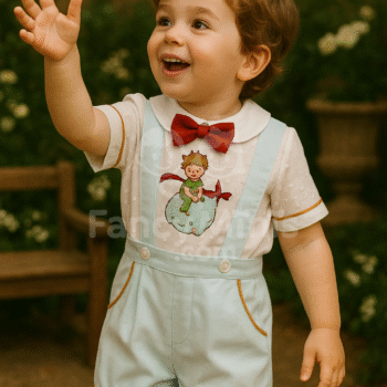 Baby Boy Little Prince Embroidery Summer Suit | Easter, Eid & Birthday Outfit Set (0–12Y)