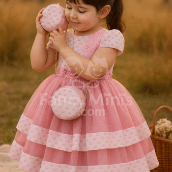 Polka Dot Mesh Princess Dress for Girls – Elegant Summer Gown for Weddings, Birthdays & Casual Parties (1–8Y)