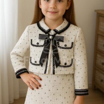 Elegant Princess Jacket & Skirt Set for Girls | 2-Piece Spring Autumn Winter Outfit (5–14Y)